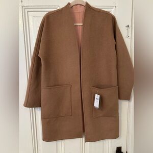 Elegant Tan /pink reversible Women's topper Jacket size XS nwt